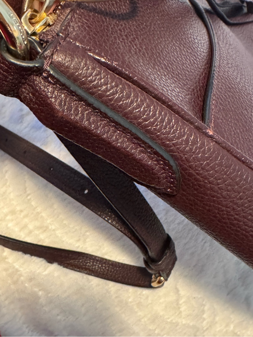 Coach Leather Crossbody Bag in Plum - Picture 9 of 9